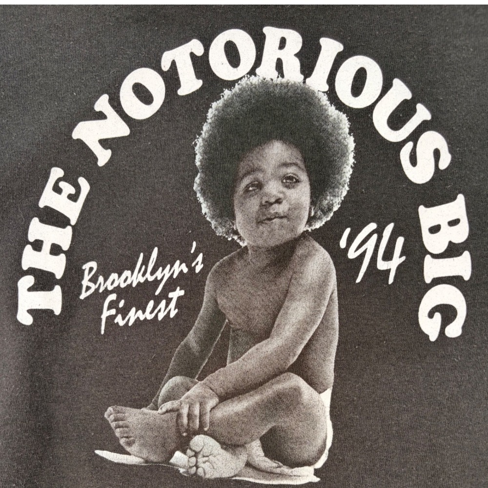 The Notorious B.I.G. Brooklyn's Finest 4T Black Graphic Tee Streetwear Retro - Picture 2 of 4